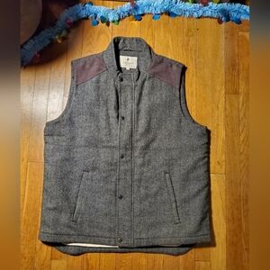 Lee Valley Wool Vest with Leather Accents